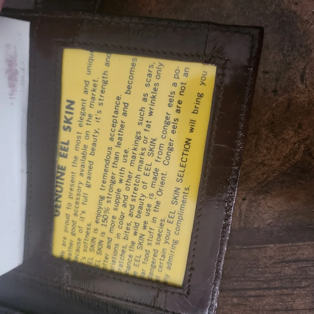 Genuine eel leather wallet NEW